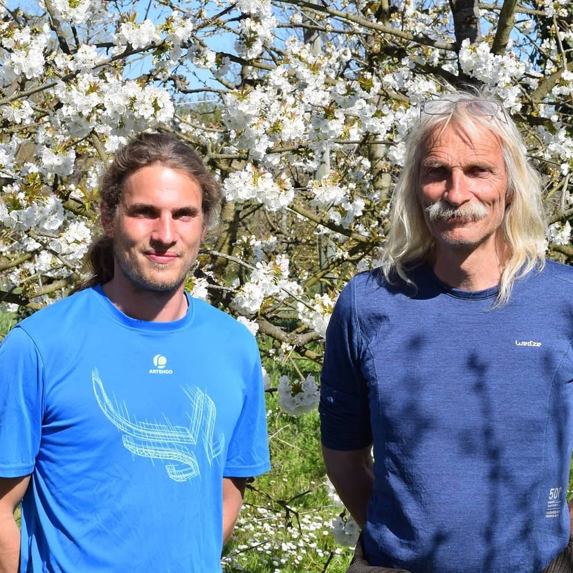Bart et Tom Verhoef, père et fils, au verger